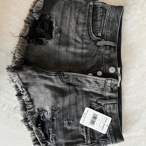 Free People black cut off jean shorts